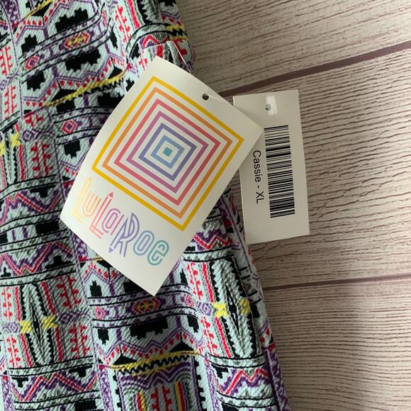 LuLaRoe Cassie Pencil Skirt Geometric Abstract Western Pattern Pull-On Size XL - Picture 15 of 15
